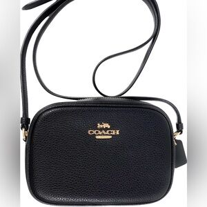 Coach Black Pebbled Leather Crossbody Jamie Camera Bag (big version) like NEW
